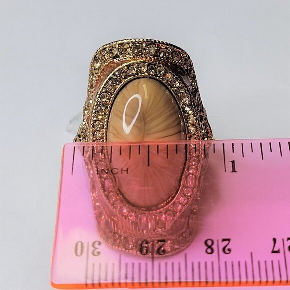 VINTAGE Large Fashion Oval Ring - Picture 8 of 11